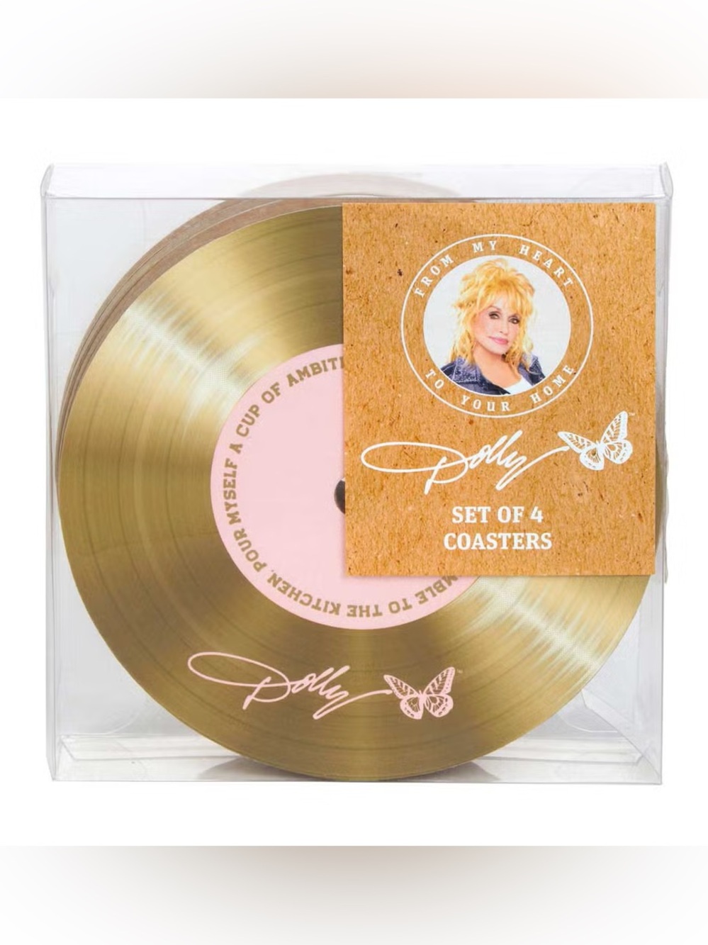 Dolly Parton Coasters set of 4 Two Pack NWT